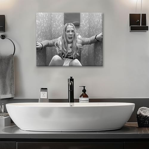 Funny Bathroom Wall Art Canvas Poster - White Chicks Comedy Movie Decor 20x24 in - Black & White