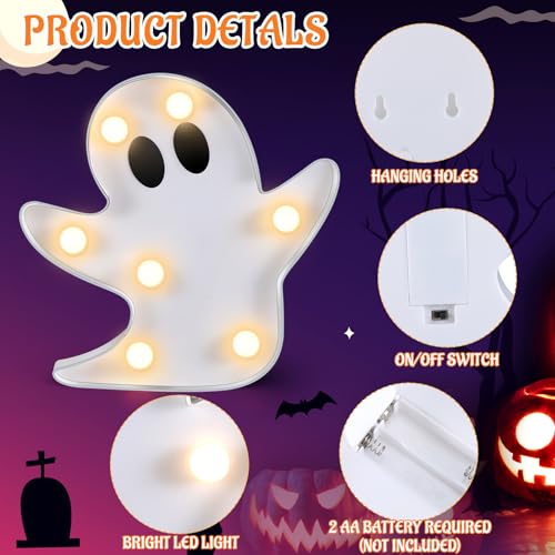 Indoor Halloween LED Marquee Lights Sign with Ghost and BOO Letters