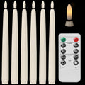 Battery Operated Flameless Taper Candles Set - Remote, Timer, Dimmer, Ivory, 11 Inch
