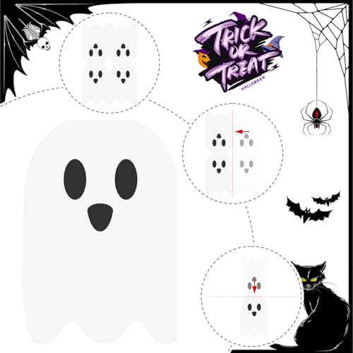 Halloween Ghost Paper Napkins - 100 Pack, 2-Ply Disposable Party Tableware