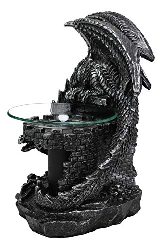 Rhaegal Castle Tower Behemoth Dragon Oil Warmer & Night Light - Fantasy Decor