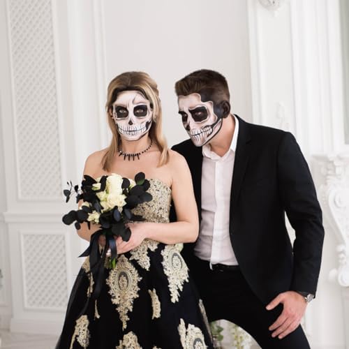 Face and Body Paint 2oz Cream Makeup Black+White Water Based Special Effects