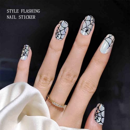 Semi Cured Gel Nail Strips Halloween Nail Art Stickers - Long Lasting