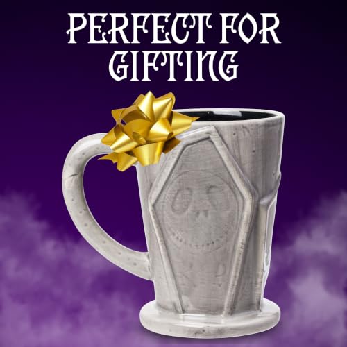 Nightmare Before Christmas 3D Tombstone Mug - 20oz Jack Skellington Ceramic Drinkware