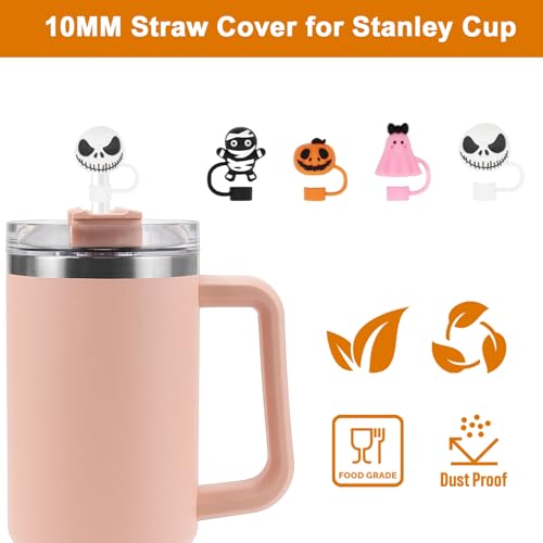 Christmas Halloween Silicone Straw Cover Cap Set for 30&40oz Cups - Jack Variation