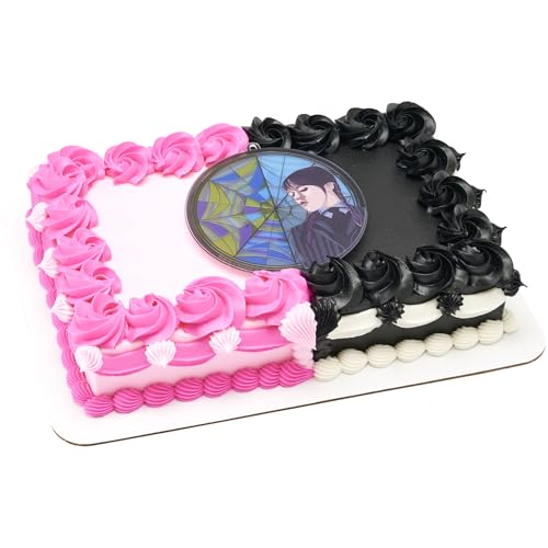 Wednesday Addams Cake Topper - Stained Glass Effect, Food Safe, 4.8"