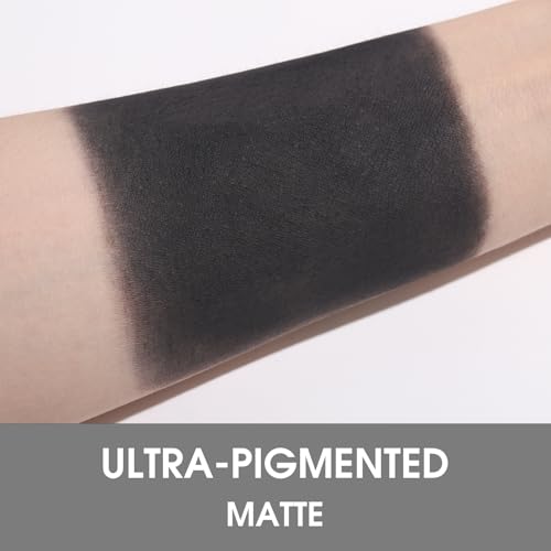 UCANBE Black Single Eyeshadow Palette - 13 Black Matte & Glitter Shades