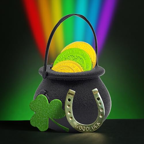 Black Candy Cauldron Kettles 24-Pack - Halloween & St. Patrick's Party Supplies
