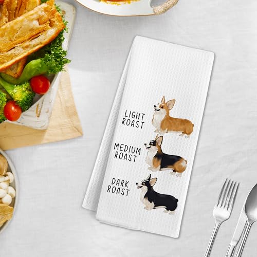 Funny Corgi Dog Hand Towels for Bathroom Kitchen Decor - Corgi Variation