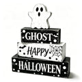 Ghost Halloween Table Decor Set - Wooden Whimsical Spooky Indoor Halloween Decoration with Boo Variation