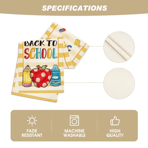School Spirit Pencils Table Runner - First Day of School Classroom Decor 13x72 Inch