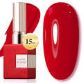 Red Coral Gel Nail Polish 15ML - Same Color, Soak Off, Long-Lasting Manicure