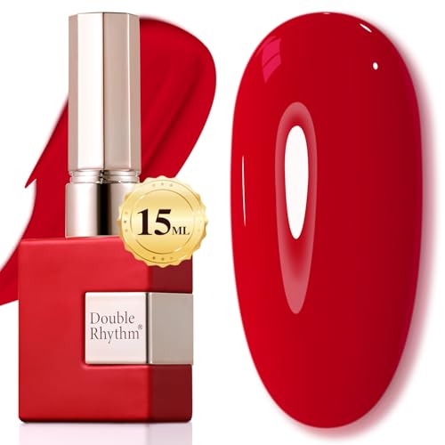 Red Coral Gel Nail Polish 15ML - Same Color, Soak Off, Long-Lasting Manicure