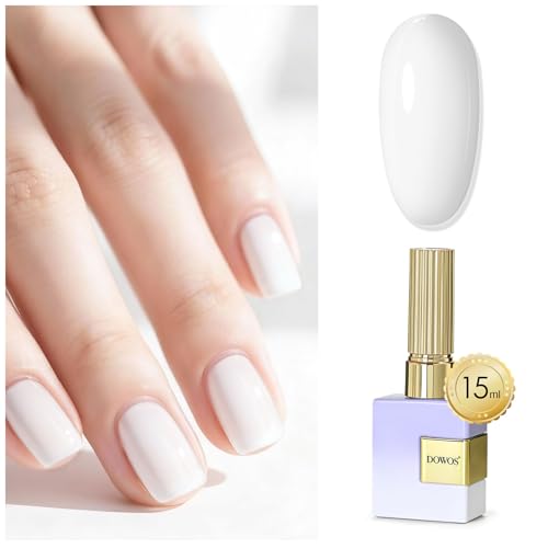Milky White Gel Nail Polish 15ML Soak Off Same Color for Manicure & DIY