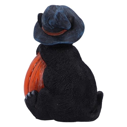 Black Cat Halloween Figurine - Hand-Painted Resin Halloween Decor, Collectible Cat Gift