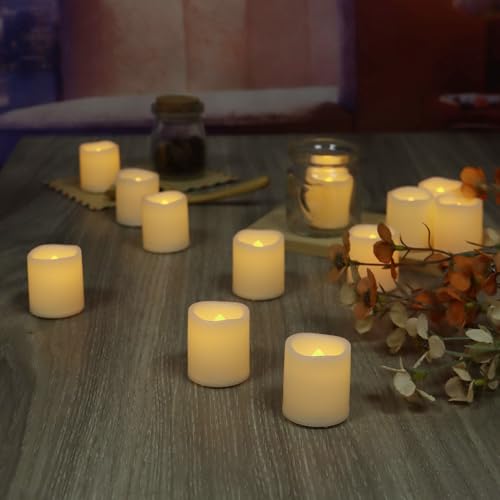 36 Pack LED Flameless Votive Candles - Warm White Glow, Battery Operated