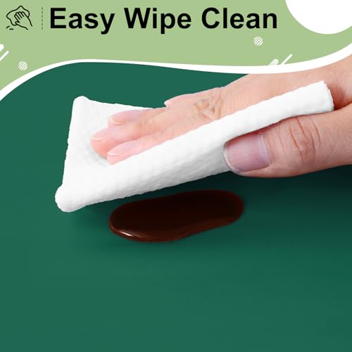 Disposable Plastic Tablecloth 84 Inch Round Christmas Green 8 Pack Waterproof & Leakproof