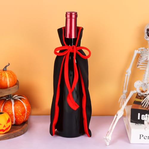 Vampire Halloween Wine Bottle Cover - 2pcs Dracula Party Decor, Ghost Festival Table Ornament
