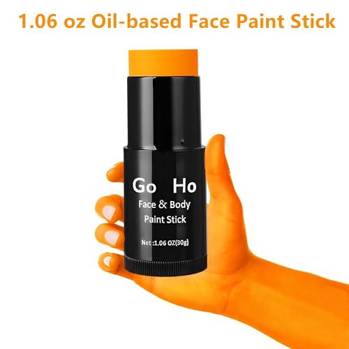 Orange Face Paint Stick Waterproof Body Makeup Halloween Cosplay - 1.06 Oz - Variation: Orange