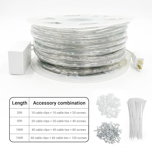 100ft Connectable Waterproof Red LED Rope Light for Outdoor & Indoor Decor - 8 Modes with Controller