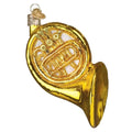 Musical French Horn Christmas Ornament - Handcrafted Glass Holiday Decoration