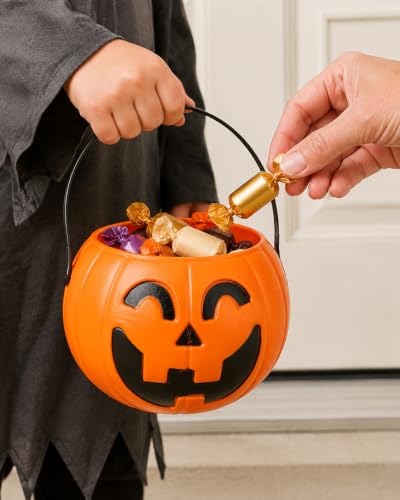 Halloween Pumpkin Trick or Treat Buckets Set for Kids - 2 Pack