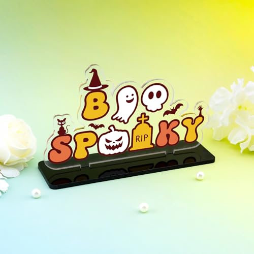 Halloween Party Decorations Acrylic Sign for Indoor Use - Spooky Festive Decor