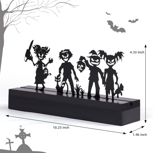 Halloween Table Decor Kid Silhouette LED Lights - Haunted Indoor Christmas Party