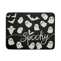 Halloween Dish Drying Mat for Kitchen Counter 18x24 Black Spooky Ghost Reversible Microfiber Absorbent Protector - Variation of THIS listing