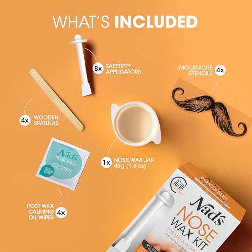 Nad's Nose Wax Kit - Painless Hair Removal for Men & Women - 1 Count