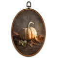 Vintage Rustic Pumpkin Fall Oval Wall Art - Fall-27 8.6x11.4 Inches