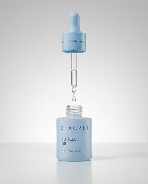 SEACRET Cuticle Oil with Precision Dropper Applicator - Fast-Absorbing Oil for Dry, Cracked Nails, Non-Greasy Nail Care Treatment with Dead Sea Minerals, Calendula, Rosehip & Vitamin E, 0.68 fl oz