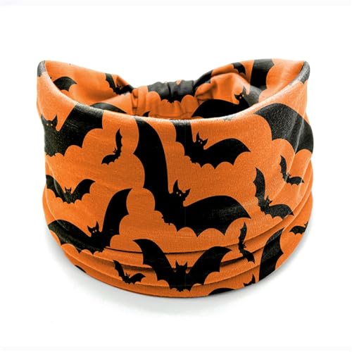 Halloween Headbands Set - Pumpkin Bat Spider Web Festive Hair Accessories - 4 Pcs