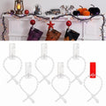Clear Garland Hanger Ties - 12 Pack 10-Inch Silicone & Plastic Holiday Decor