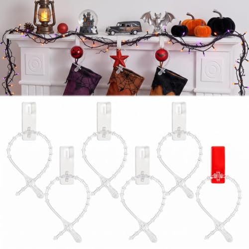Clear Garland Hanger Ties - 12 Pack 10-Inch Silicone & Plastic Holiday Decor