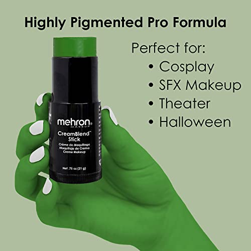 CreamBlend Stick Face & Body Paint - Green 0.75 Ounce - Professional Makeup