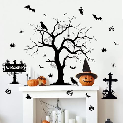 Halloween Spooky Wall Decals Black Tree Variation of THIS listing