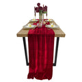 Red Velvet Table Runner 20x120 Inch Wedding Reception Decor - EHLDekol