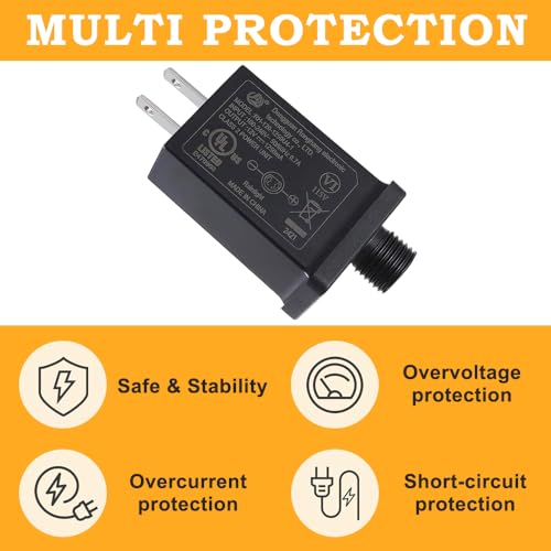 12V 1.25A Outdoor Inflatable Adapter with US Plug - Replacement Power Supply for Holiday Decor - 1 Pack