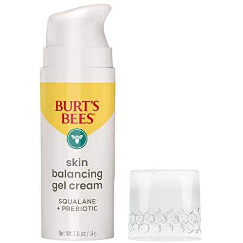 Burt’s Bees Clear and Balanced Skin Balancing Gel Cream With Squalane and Prebiotic, Gel Moisturizer for Breakout-Prone Skin, 1.8 oz. Bottle