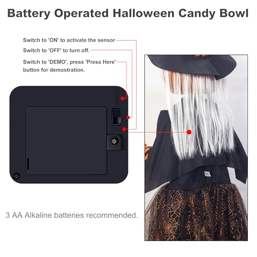 Animated Pumpkin Scarecrow with Candy Bowl Halloween Decoration - Sound Activated, Lights & Singing - 4.5ft - Pumpkin Scarecrow Variation