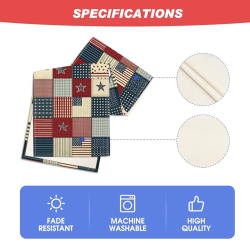 Fourth of July Table Runner 13x120 Inch - Patriotic Stars and Stripes Decor for Kitchen & Dining