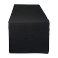Cotton Table Runner 13x72 Black - DII Basic Everyday Ribbed Design