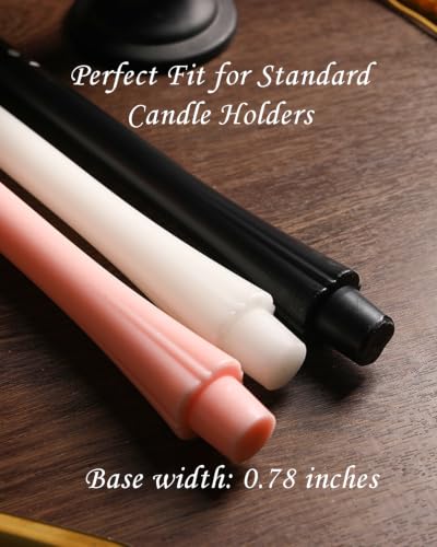 Halloween Ghost Taper Candles Bulk 10 Inch White Spooky Decorations - 6 Pack