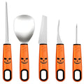 Pumpkin Carving Tools with Stencils 5PCS Halloween Pumpkin Carving Kit Orange - Adults & Kids