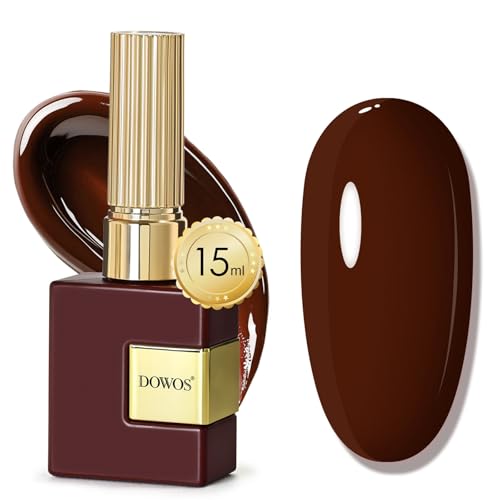 Dowos 15ML Sheer Gel Polish - Deep Brown Nail Art Manicure