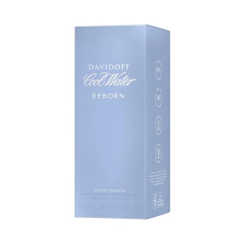 Davidoff Cool Water Reborn Eau de Toilette - Floral Woody Women's Perfume - Long Lasting 3.3 Fl Oz