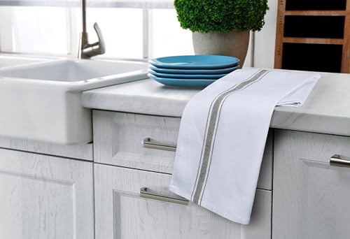 Utopia Towels Black Kitchen Dish Towels 12 Pack - 15x25 Inch Cotton
