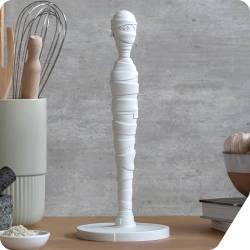Funny Mummy Paper Towel Holder - Halloween Kitchen Decor, Cute Countertop Stand
