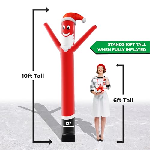 Santa Disguise Air Dancer Inflatable Tube Man - 10ft Christmas Outdoor Decoration